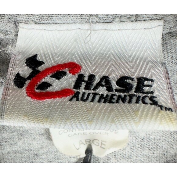 Vtg Chase Authentics Dale Jr T-Shirt Men L Gray Graphic Cotton Budweiser NASCAR - Picture 7 of 8